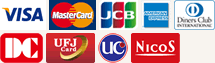 VISA,Master Card,JCB,DC,UFJ,UC,NICOS,Diners Club,American Express